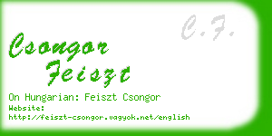 csongor feiszt business card